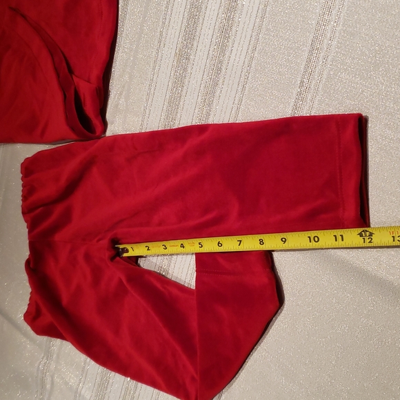 The Limited Velour Button Up Top & Pants Set 18-24M Baby Girl Red Made in USA - Picture 6 of 9